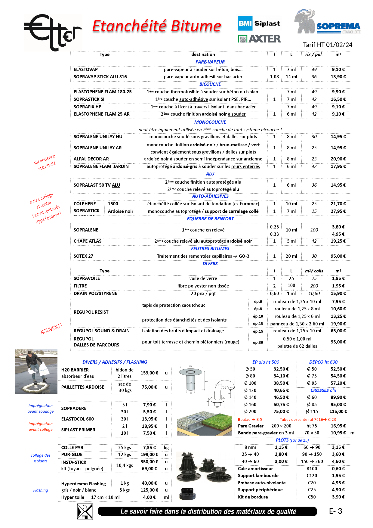 E3 - ETANCHEITE AXTER & SOPREMA