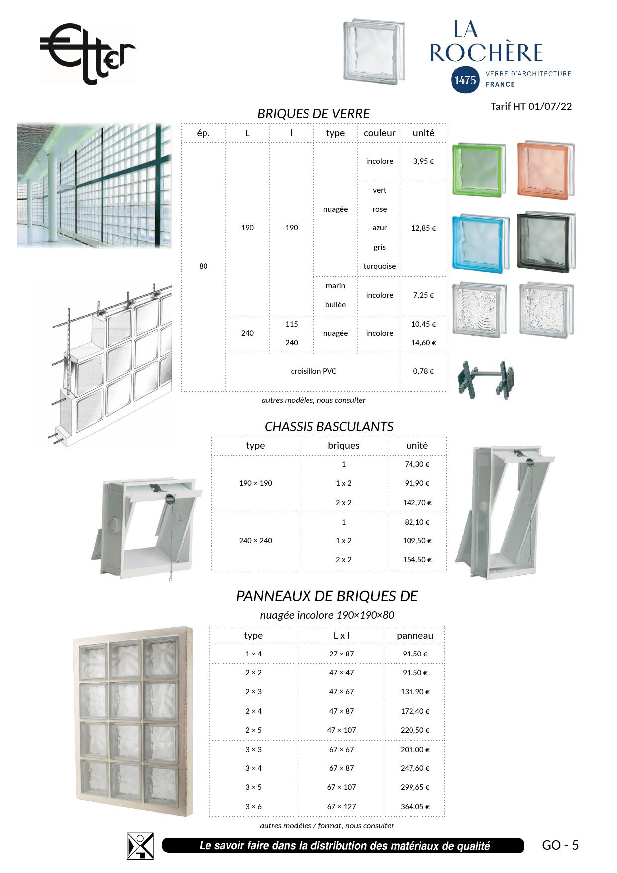 G5 - BRIQUES DE VERRE
