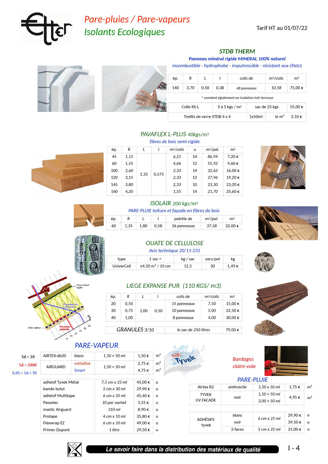 I04 - ISOLANTS ECOLOGIQUES