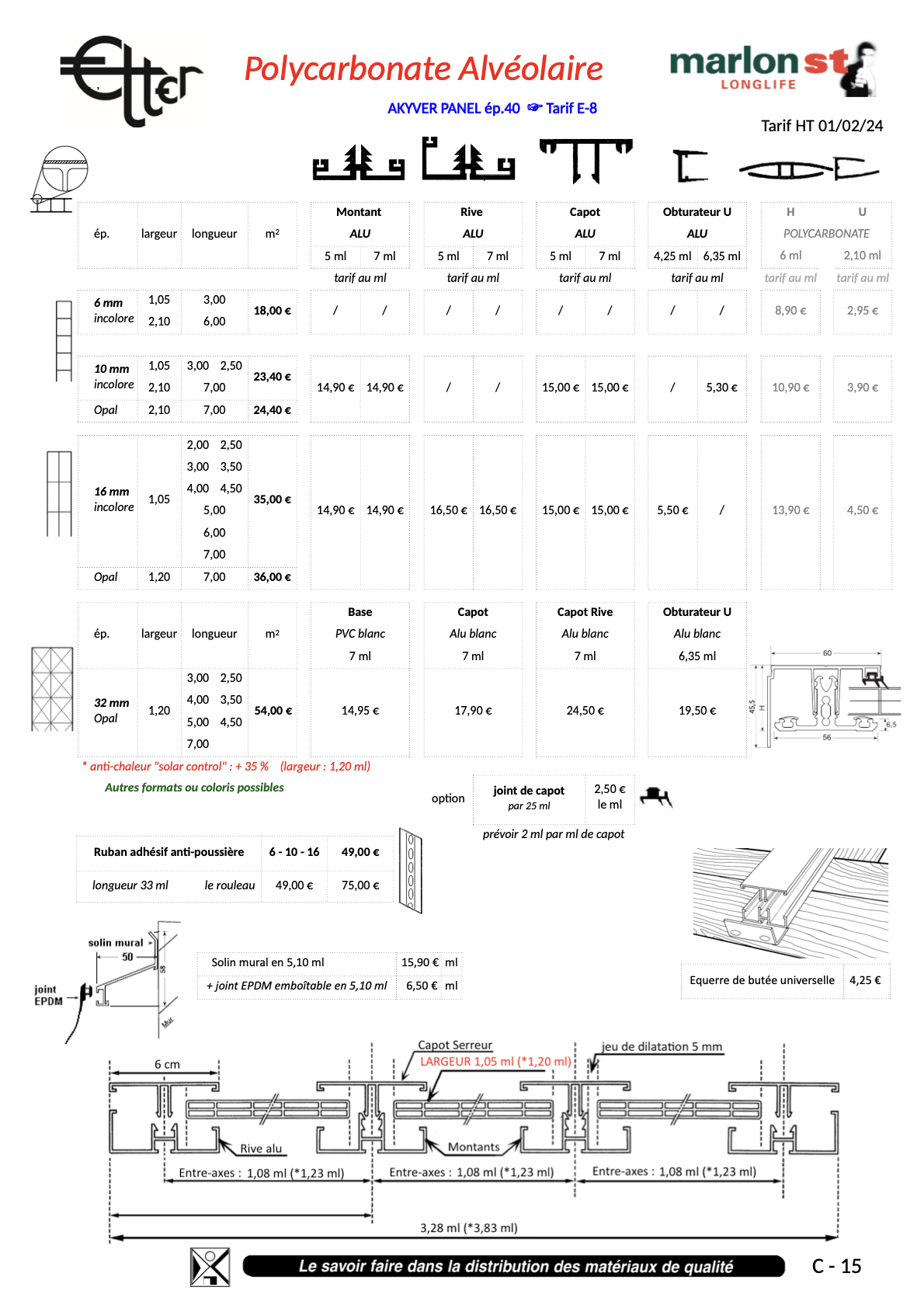 C15 PC ALVEOLAIRES MARLON